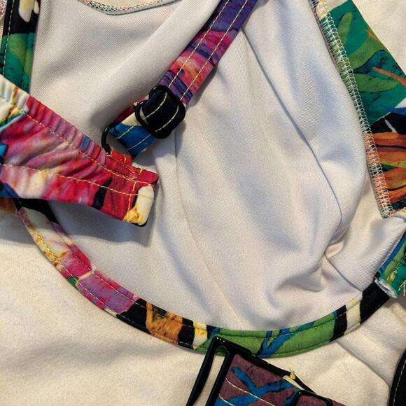 VENUS - HAWAIIAN PATTERN W/WAIST BRAND WIRE IN TOP  ADJ. TOP SZ. L - Picture 3 of 5